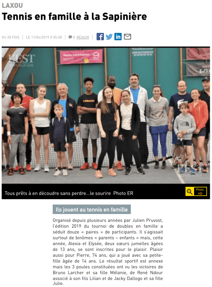 TLS ER tournoi double famille